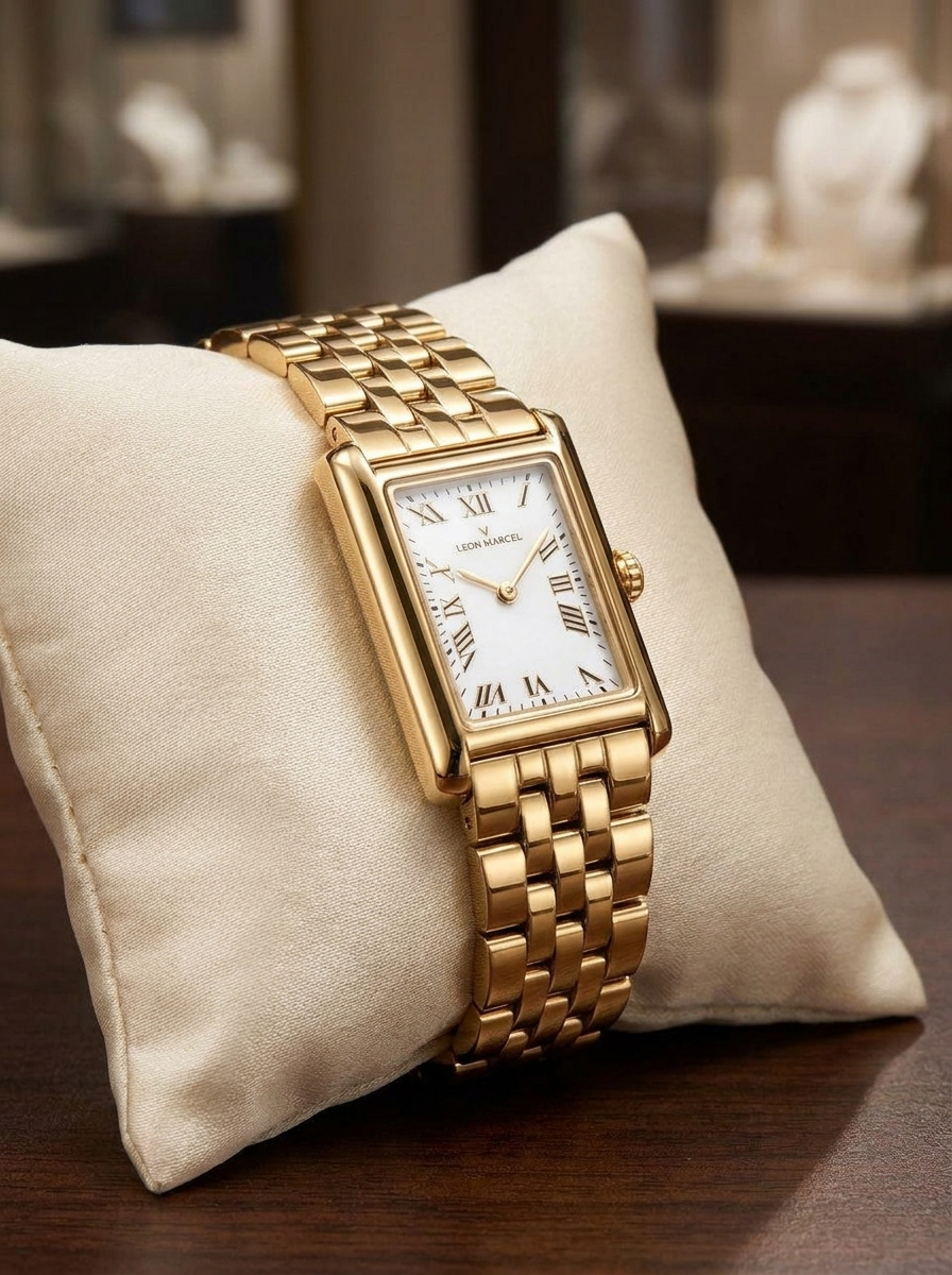 Julien Marcel Gold Watch i elegant miljö